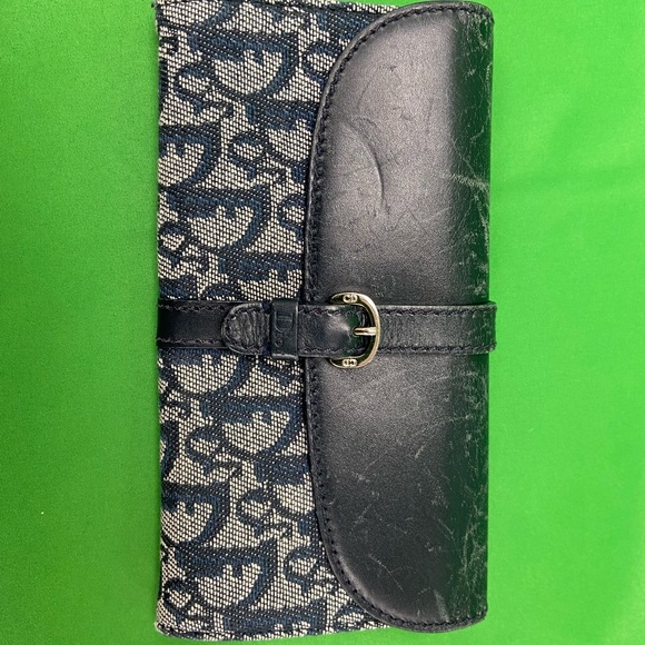 Dior print wallet with coin zipper - Picture 1 of 11